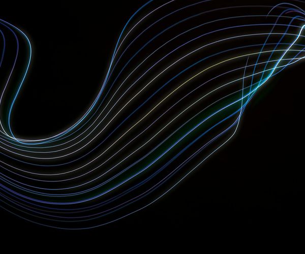 Modern abstract mint waves representing energy flow